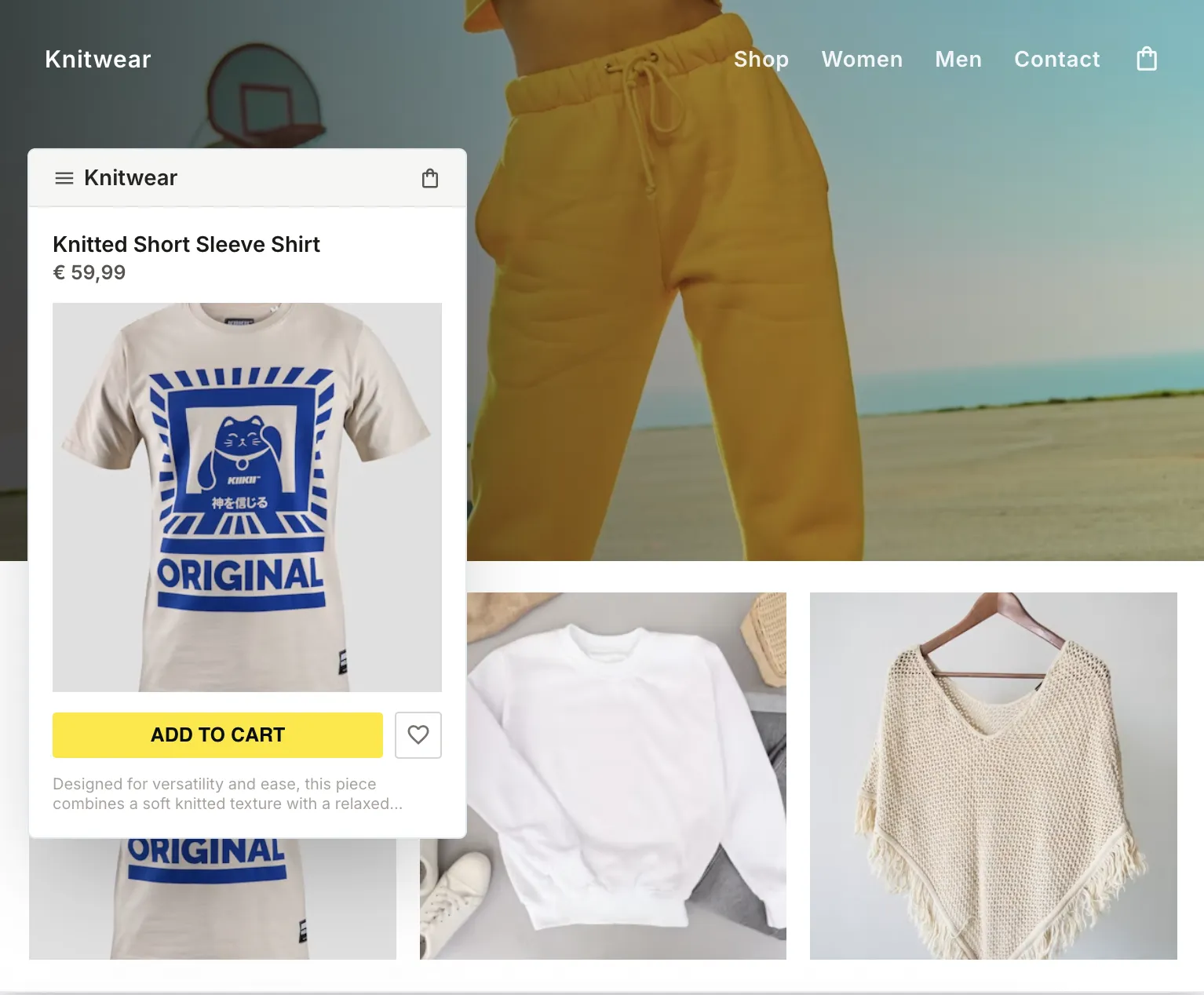 Ecommerce and website design showcase