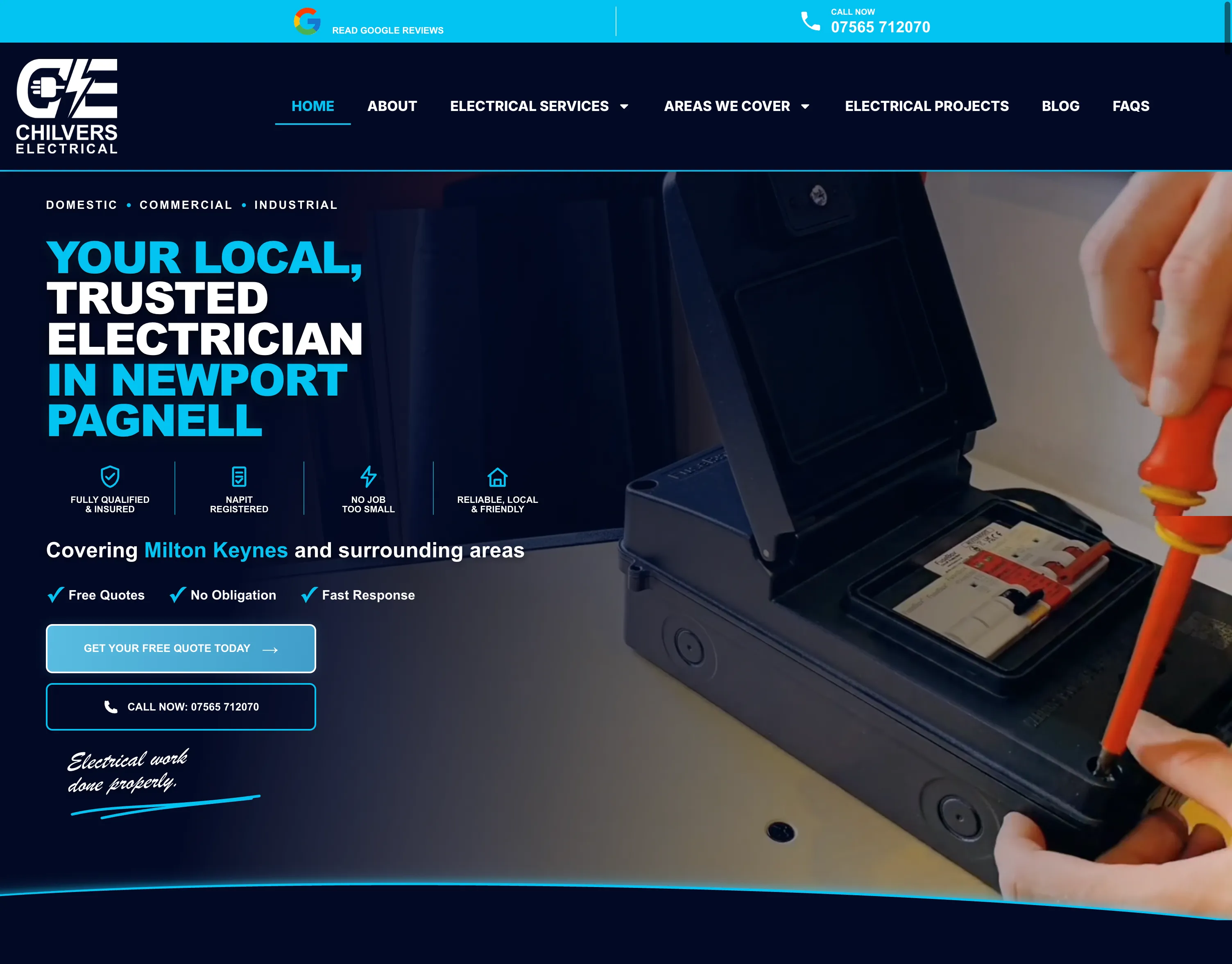 Chilvers Electrical Services website