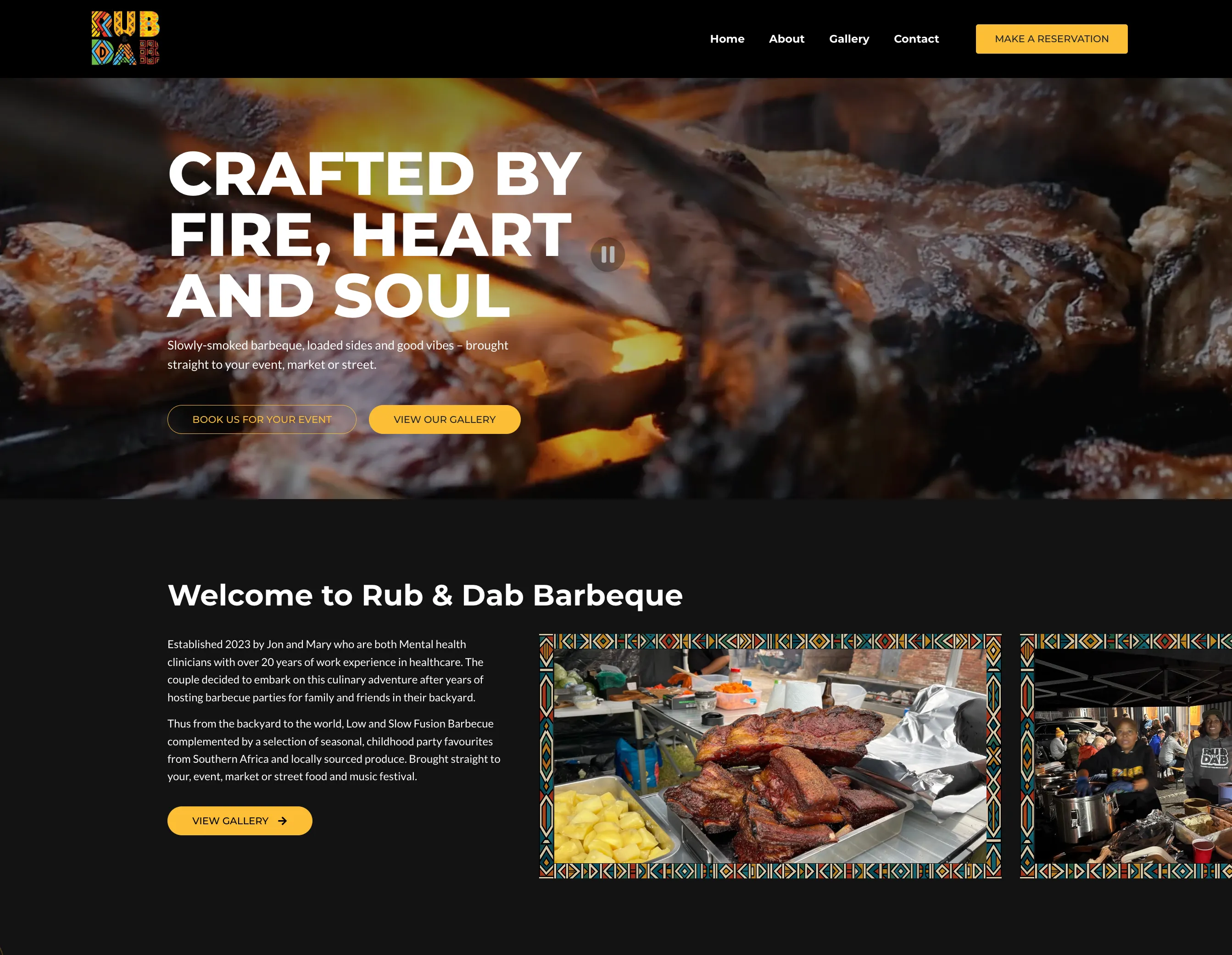 Rub & Dab Barbeque website