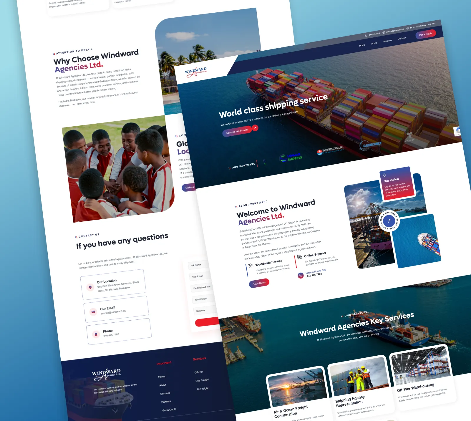 Windward Agencies Ltd. shipping and logistics website
